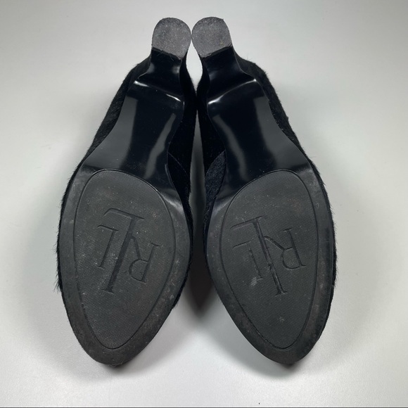 Lauren Ralph Lauren black cowhide black suede Mary Janes pumps Size 6 - Picture 3 of 10
